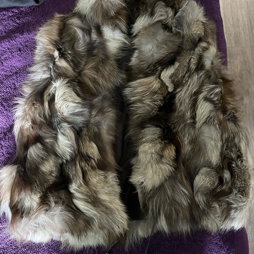 Real fur vest.